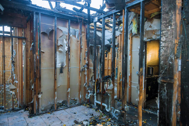 Professional Fire Damage Restoration technician working in Gettysburg, SD